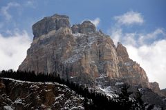 22 Cathedral Crags From Just Beyond Spiral Tunnels On Trans Canada Highway In Yoho In Winter.jpg